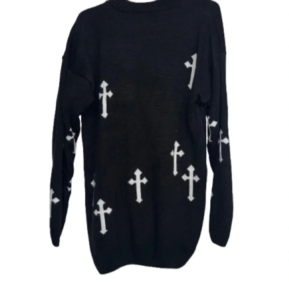 EGO Black Knitwear with White Accents - Picture 2 of 4